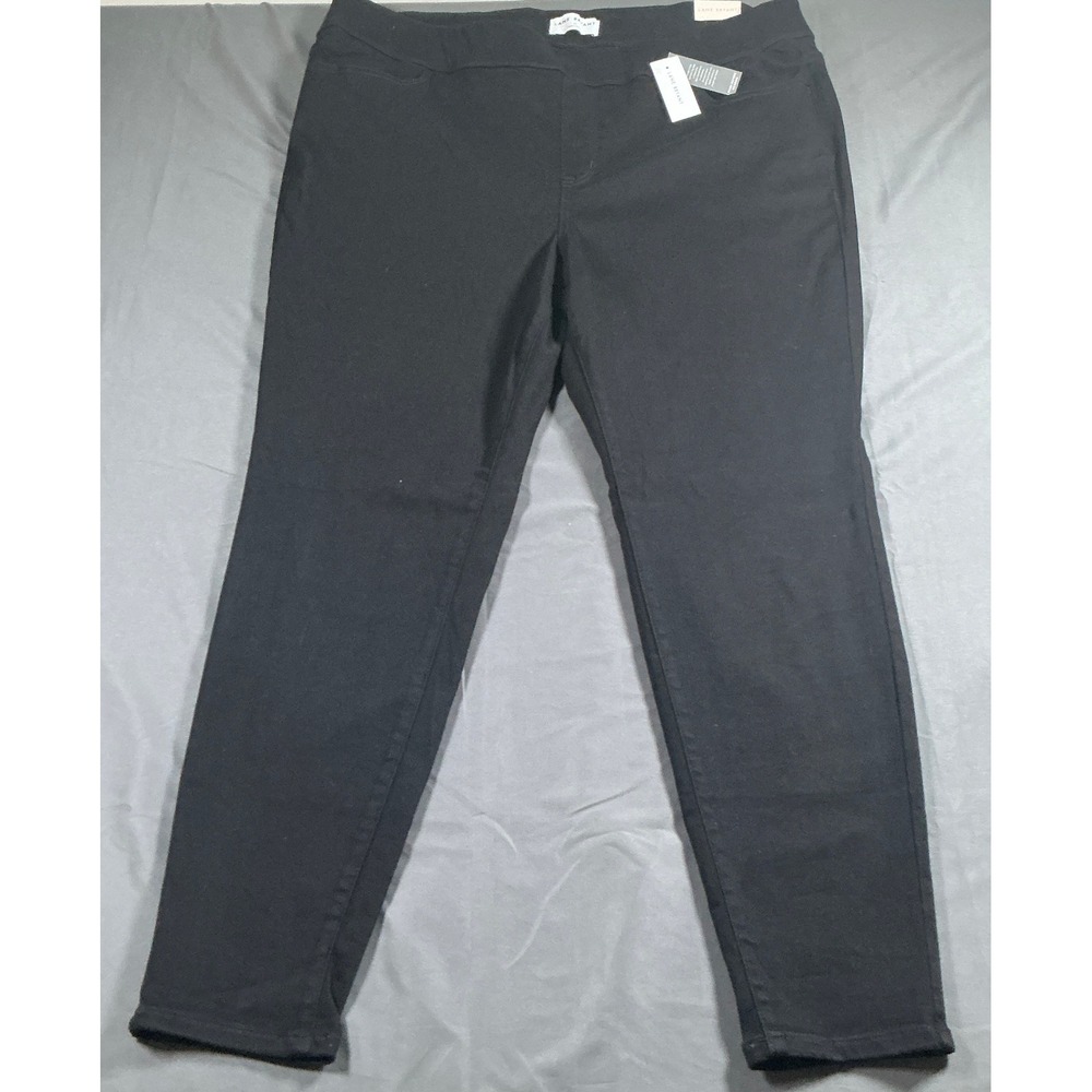 Lane Bryant Womens Size 22 High Rise Pull On Jeggings Black Stretch Skinny Pants